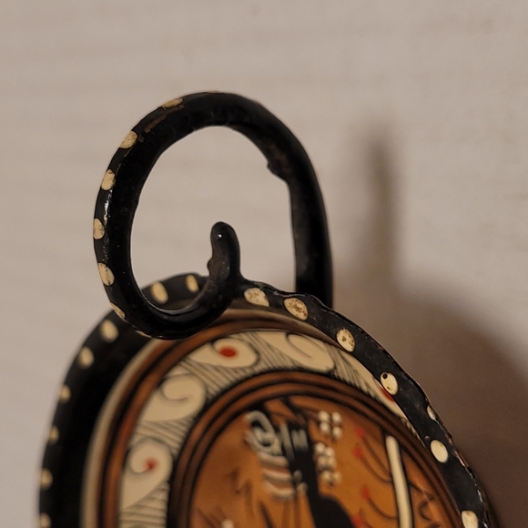 Vintage Hand Made Mini Copper Painted Dish with Handles - Picture 10 of 16